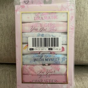 PINK Love Shack Fancy Love Notes Panty Pack Size Large New